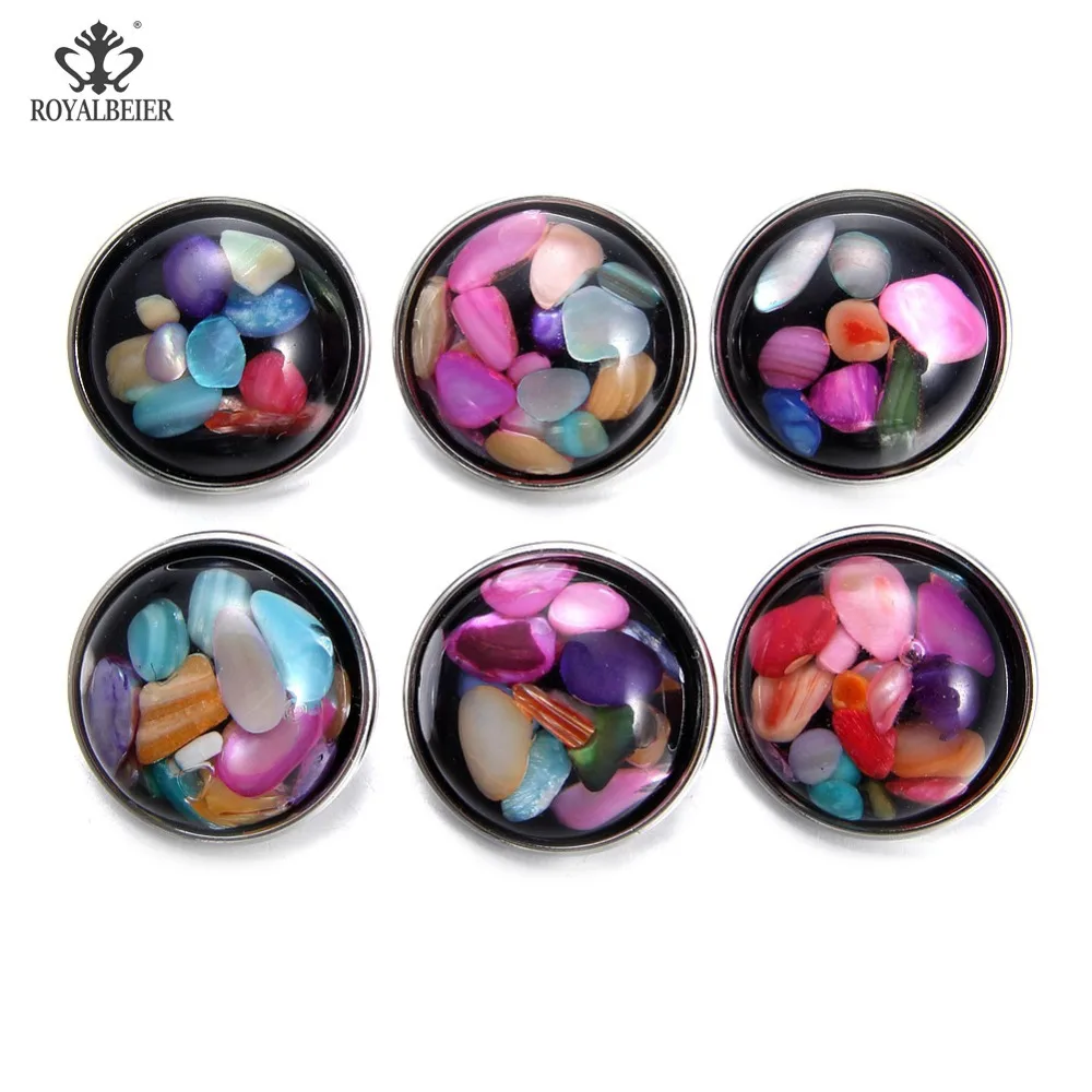 RoyalBeier 6pcs/lot Multi Color Round Acrylic Colorful Metal Buttons Charms 18mm Snap Button Jewelry Wedding Decoration KZ1035
RoyalBeier 6pcs/lot Multi Color Round Acrylic Colorful Metal Buttons Charms 18mm Snap Button Jewelry Wedding Decoration KZ1035