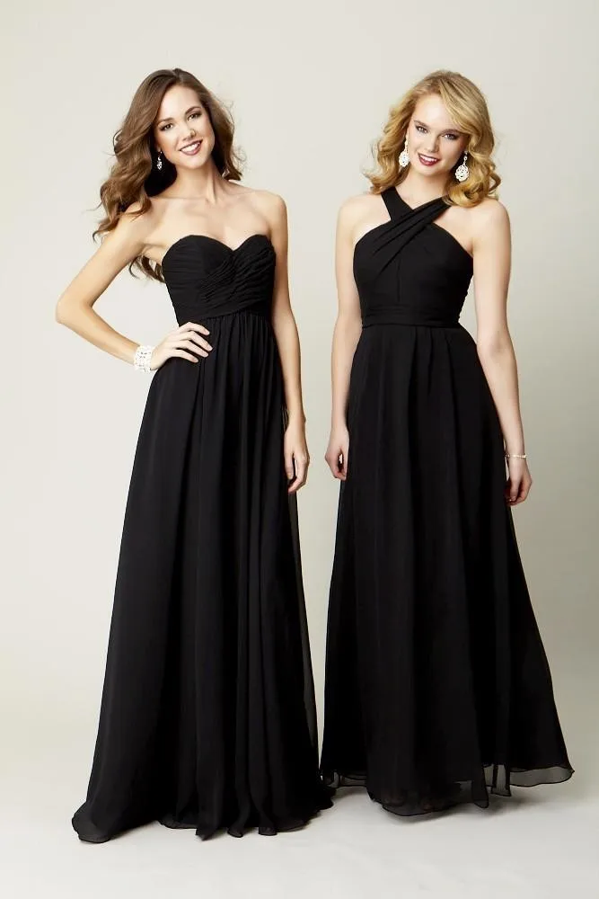Enchanting Sexy Black Bridesmaid Dresses Simple Cheap Halter Mixed Long Prom Dress Floor Length Chiffon Maid Of Honor DressWD37
Enchanting Sexy Black Bridesmaid Dresses Simple Cheap Halter Mixed Long Prom Dress Floor Length Chiffon Maid Of Honor DressWD37