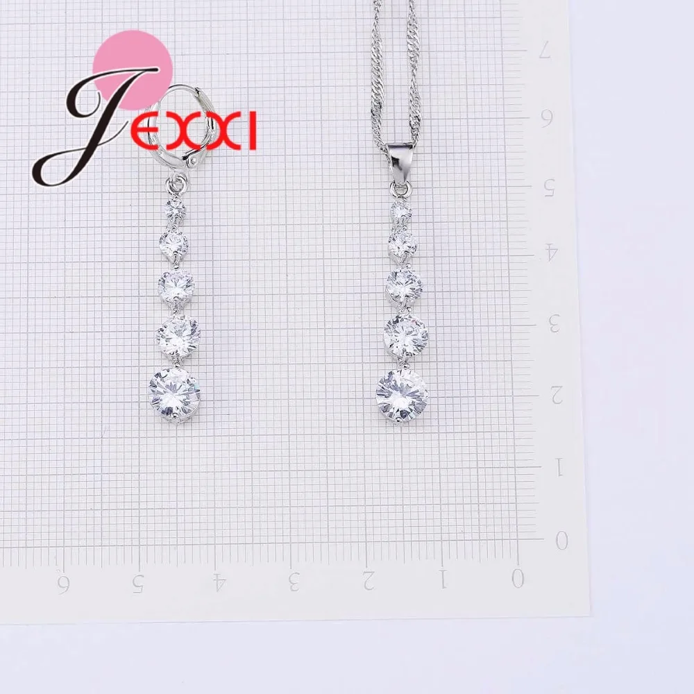 Simle Elegant Cubic Zircon Crystal Necklace Earrings Jewelry Set For Woman 925 Sterling Silver Bridal Wedding Sets Bijoux
Simle Elegant Cubic Zircon Crystal Necklace Earrings Jewelry Set For Woman 925 Sterling Silver Bridal Wedding Sets Bijoux