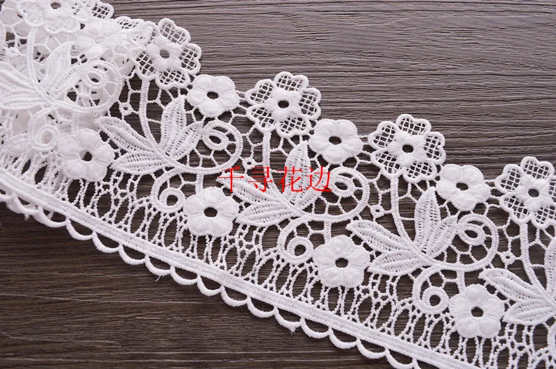 black/ivory 5 yard 9.5cm 3.74" wide milk silk embroidered tapes lace trim ribbon clothes dress fabric 1026893QL4K29
black/ivory 5 yard 9.5cm 3.74" wide milk silk embroidered tapes lace trim ribbon clothes dress fabric 1026893QL4K29