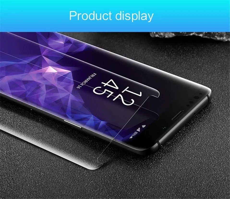 Защитная пленка для экрана с УФ-клеем LG V40 G7 закаленное стекло полное покрытие 1