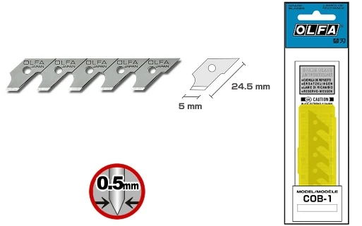 MADE IN JAPAN OLFA COB-1 Compass Cutter Blades /15 blades for compass cutter per pack for CMP-1 CMP-1/DX Genuine
MADE IN JAPAN OLFA COB-1 Compass Cutter Blades /15 blades for compass cutter per pack for CMP-1 CMP-1/DX Genuine
