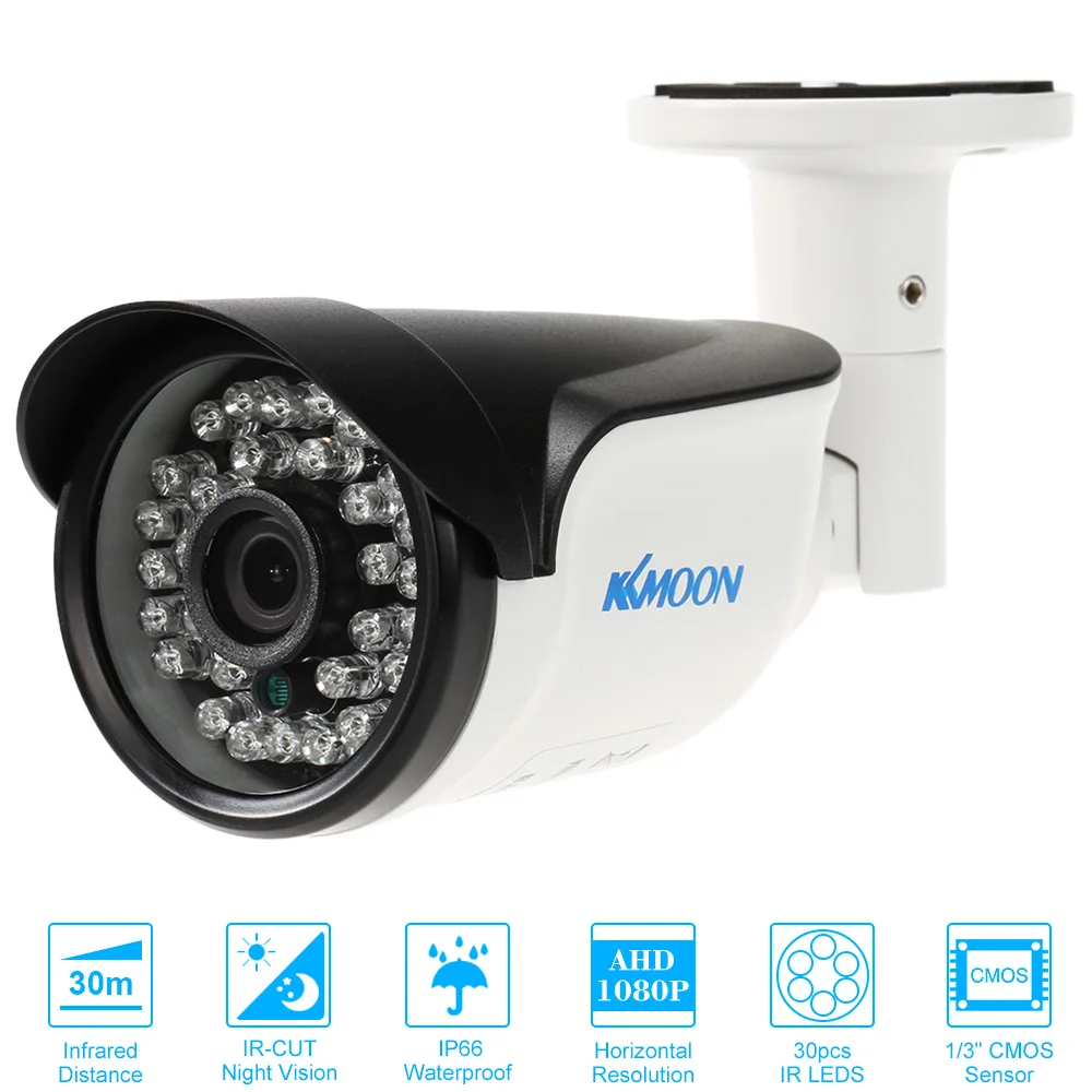 KKmoon 1080P 2.0MP AHD цилиндрическая камера видеонаблюдения 30 ИК-ламп 3,6 мм 1/3 ''CMOS Ночная фотолампа водонепроницаемая внутренняя и наружная безопасн...
KKmoon 1080P 2.0MP AHD цилиндрическая камера видеонаблюдения 30 ИК-ламп 3,6 мм 1/3 ''CMOS Ночная фотолампа водонепроницаемая внутренняя и наружная безопасн...