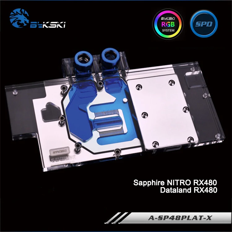 Bykski A-SP48PLAT-X, Full Cover Graphics Card Water Cooling Block RGB/RBW for Sapphire NITRO RX480 / Dataland RX480
Bykski A-SP48PLAT-X, Full Cover Graphics Card Water Cooling Block RGB/RBW for Sapphire NITRO RX480 / Dataland RX480