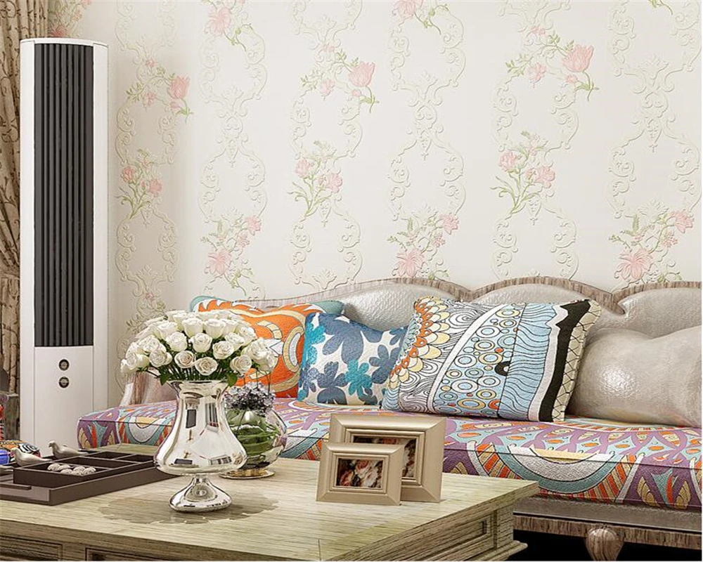 Beibehang European garden style embossed flowers blue beige pink embossed 3D wallpaper home decoration wallpaper rolls mural
Beibehang European garden style embossed flowers blue beige pink embossed 3D wallpaper home decoration wallpaper rolls mural
