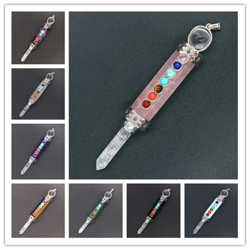KFT Natural Healing Crystal Stones Hexagon Pendulums 7 Chakra Stone Beads Reiki Quartz Pendule Pendulum Stone Pendant Jewelry
KFT Natural Healing Crystal Stones Hexagon Pendulums 7 Chakra Stone Beads Reiki Quartz Pendule Pendulum Stone Pendant Jewelry