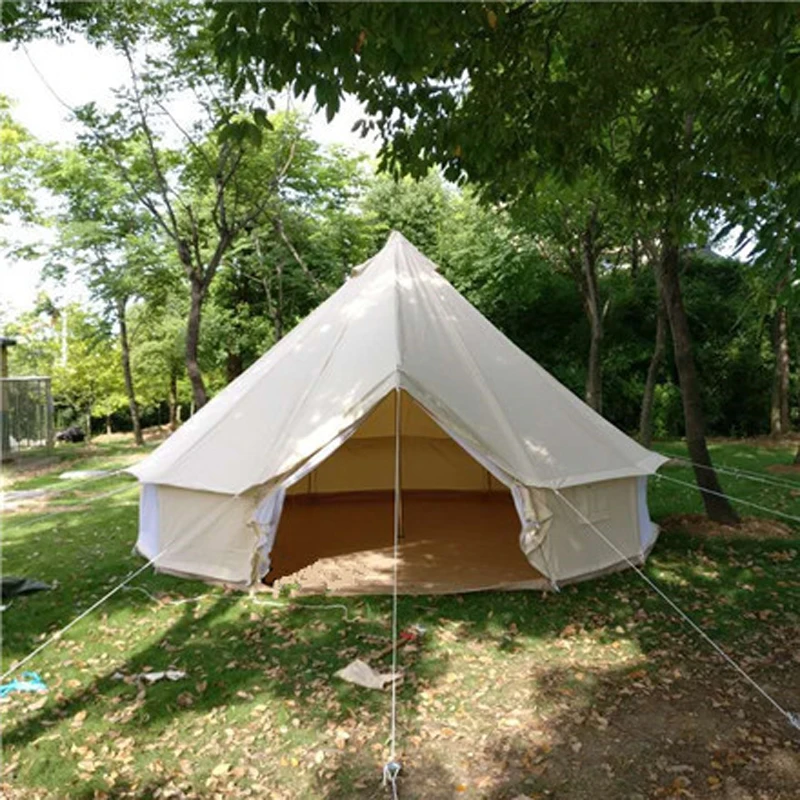 Size 300*300*200/60cm bell type outdoor canvas tent, large disaster relief tent, customized flame retardant canvas warm tent
Size 300*300*200/60cm bell type outdoor canvas tent, large disaster relief tent, customized flame retardant canvas warm tent