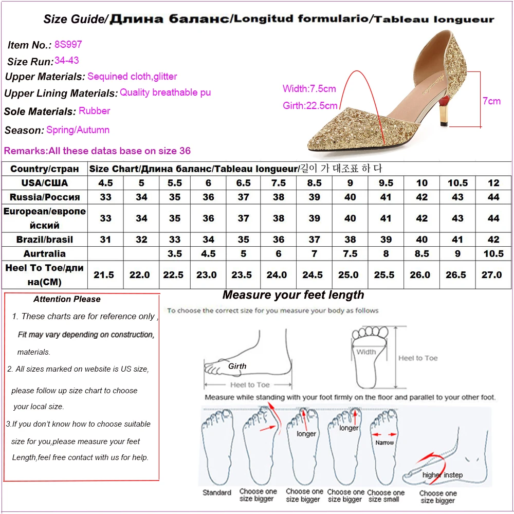 Alionashoo Women Pumps Fashion High Heels Shoes Black Gold Silver White Shoes Women bridal Wedding Shoes Ladies Plus Size 34-43
Alionashoo Women Pumps Fashion High Heels Shoes Black Gold Silver White Shoes Women bridal Wedding Shoes Ladies Plus Size 34-43