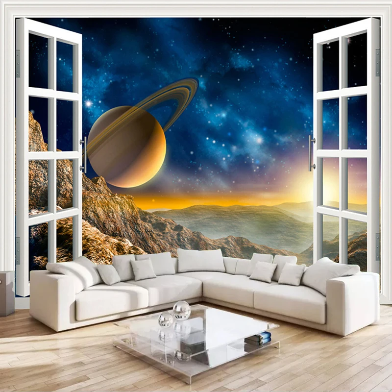 Custom Photo Wallpaper 3D Outside Window Scenery Planet Wall Mural Living Room Sofa TV Backdrop Wallpaper For Bedroom Walls 3D
Custom Photo Wallpaper 3D Outside Window Scenery Planet Wall Mural Living Room Sofa TV Backdrop Wallpaper For Bedroom Walls 3D