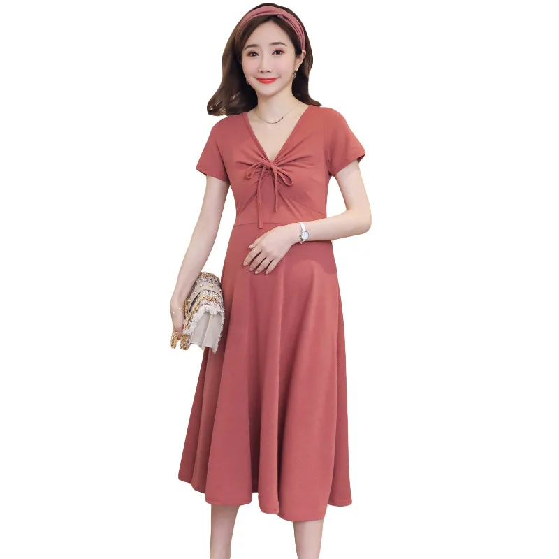 Pregnant Women Summer Dress 2021 Korean Comfortable Modal Cotton Pregnancy Dress Long Maternity Women Short-sleeved Dress
Pregnant Women Summer Dress 2021 Korean Comfortable Modal Cotton Pregnancy Dress Long Maternity Women Short-sleeved Dress