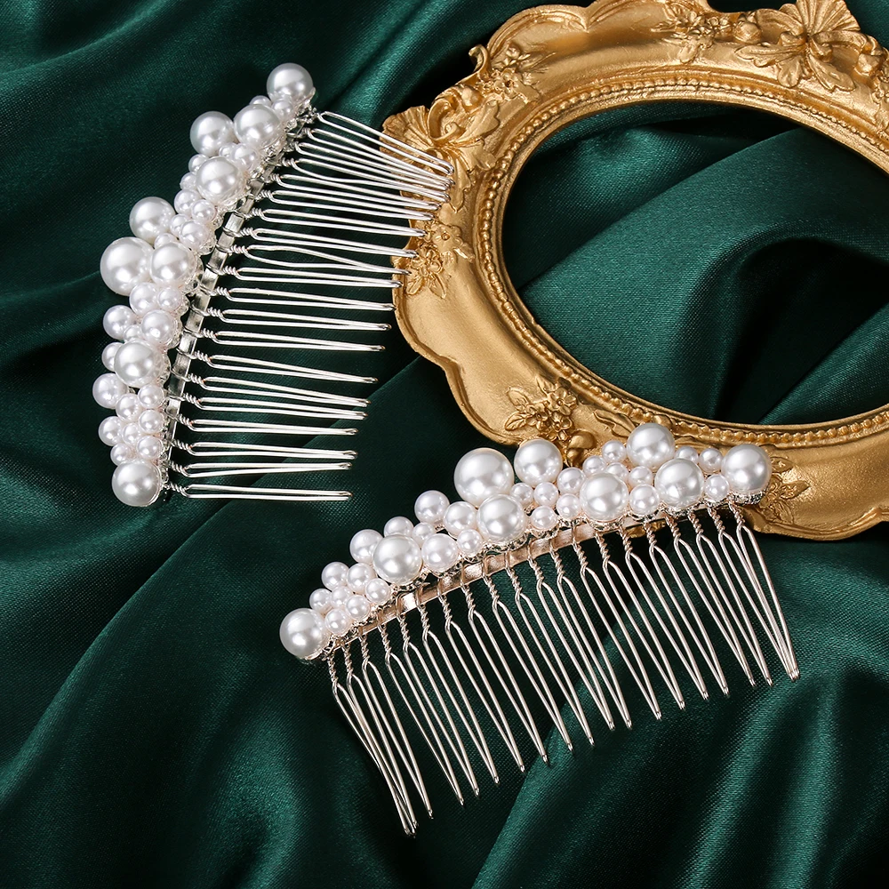 Women Pearl Hair Combs Wedding Hair Accessories Hair Pin Rhinestone Tiara Bridal Clips Bride Barrette Hair Jewelry Headpiece
Women Pearl Hair Combs Wedding Hair Accessories Hair Pin Rhinestone Tiara Bridal Clips Bride Barrette Hair Jewelry Headpiece
