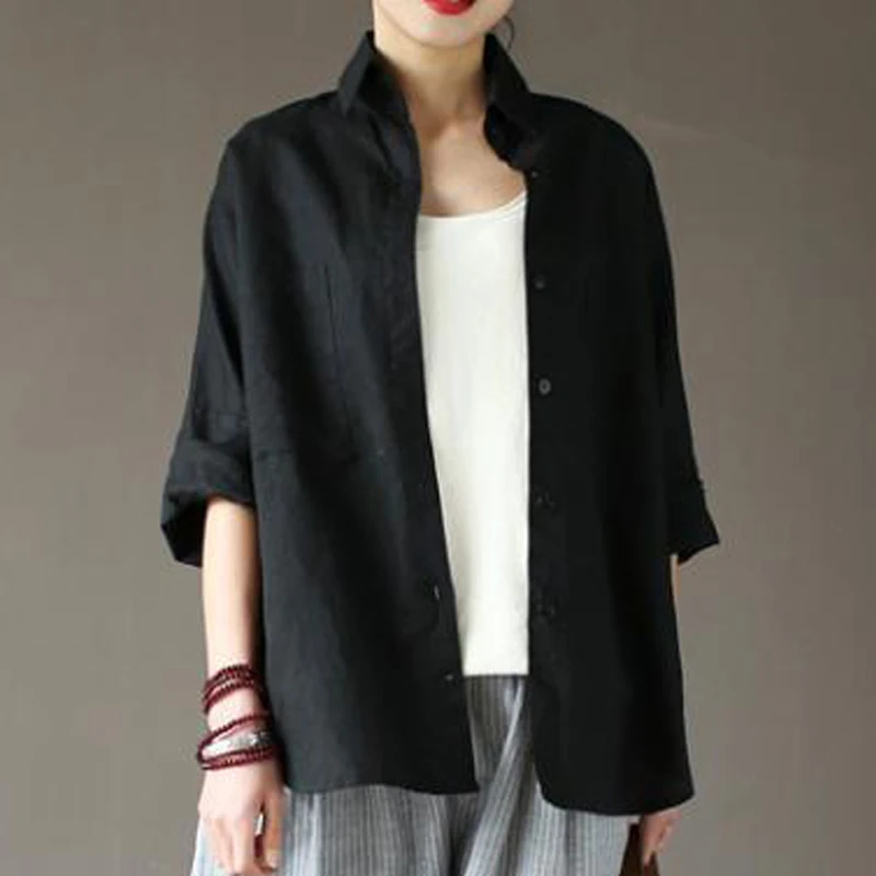 SCUWLINEN 2022 Women Top Blouse Vintage Long Sleeve Off Shoulder Loose Body Shirt Plus Size Casual Linen Shirt Women X0111
SCUWLINEN 2022 Women Top Blouse Vintage Long Sleeve Off Shoulder Loose Body Shirt Plus Size Casual Linen Shirt Women X0111