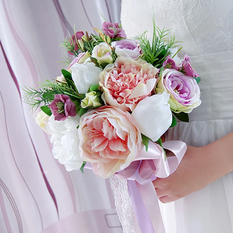 European Style Handmade Silk Artificial Flowers Bride Holding Flower Bridesmaid Bridal Bouquet Wedding Flower Bouquet Decoration
European Style Handmade Silk Artificial Flowers Bride Holding Flower Bridesmaid Bridal Bouquet Wedding Flower Bouquet Decoration