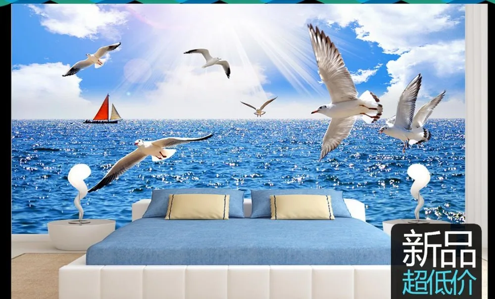 3D murals wallpaper custom 3d photo wallpaper Mediterranean landscape Seagull Flying Bedroom Bed Head Painting Background Wall
3D murals wallpaper custom 3d photo wallpaper Mediterranean landscape Seagull Flying Bedroom Bed Head Painting Background Wall