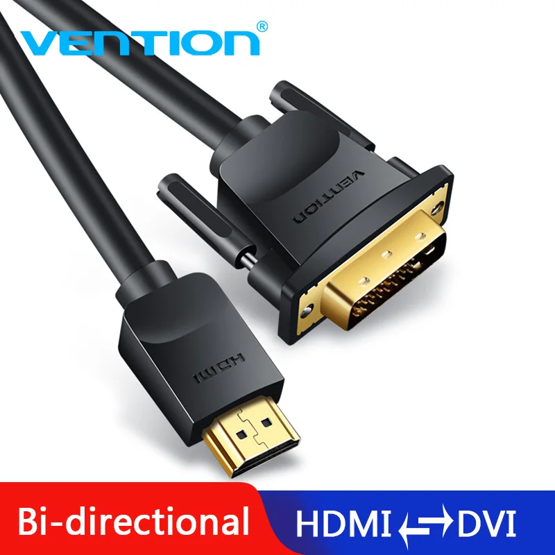 Vention HDMI to DVI Cable 1m 2m 3m 5m DVI-D 24+1 Pin Support 1080P 3D High Speed HDMI Cable for LCD DVD HDTV XBOX Projector PS3
Vention HDMI to DVI Cable 1m 2m 3m 5m DVI-D 24+1 Pin Support 1080P 3D High Speed HDMI Cable for LCD DVD HDTV XBOX Projector PS3