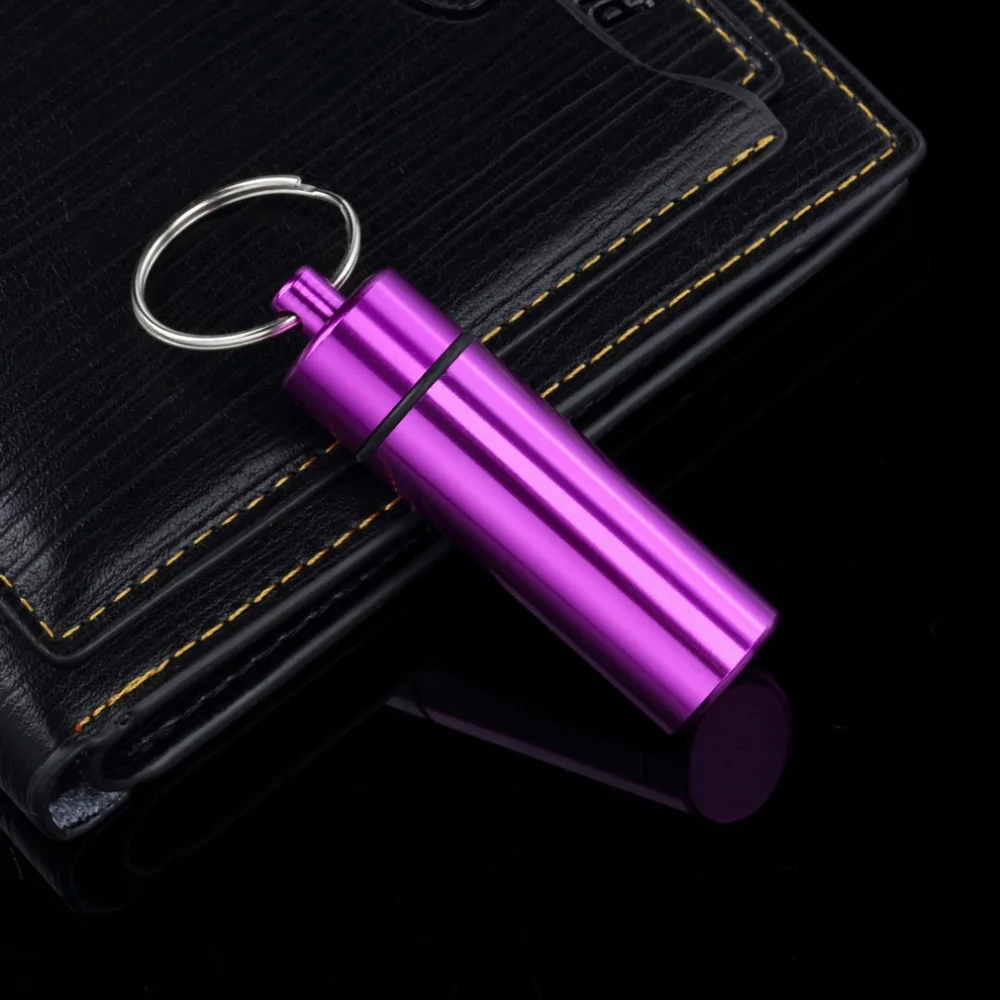 5pcs Keychain Pill Box WaterProof Silvery Aluminum Drug Case Bottle Holder Container
5pcs Keychain Pill Box WaterProof Silvery Aluminum Drug Case Bottle Holder Container