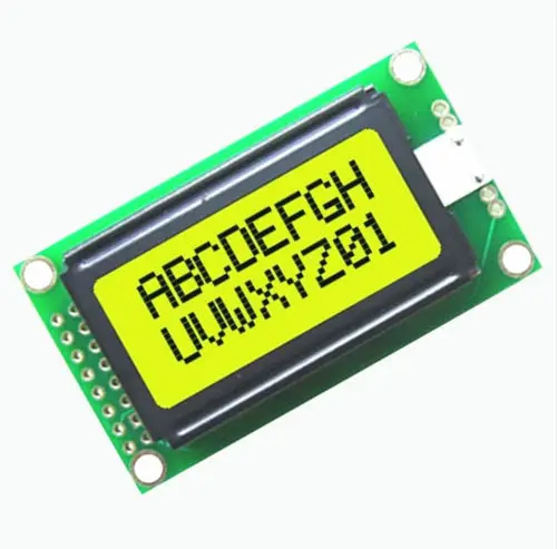 1 шт. желтый ЖК дисплей 0802 LCD 8x2 модуль дисплея 5 в LCM для Arduino AU NEW|lcm|lcm display |