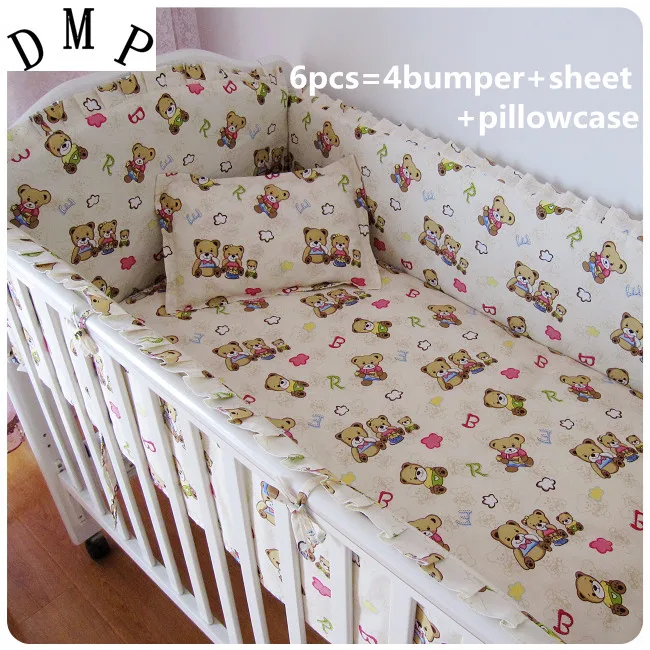 6pcs Bear baby cribs for bedding cama bebe protector de cuna baby care bed (4bumpers+sheet+pillow cover)
6pcs Bear baby cribs for bedding cama bebe protector de cuna baby care bed (4bumpers+sheet+pillow cover)