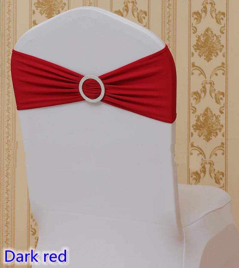 Dark Red Colour On Sale Chair Sash With Round Buckles For Chair Covers Spandex Band Lycra Sash Bow Tie Wedding Decoration
Dark Red Colour On Sale Chair Sash With Round Buckles For Chair Covers Spandex Band Lycra Sash Bow Tie Wedding Decoration