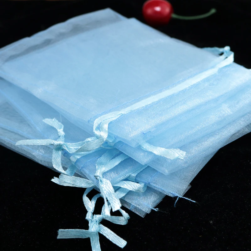Wholesale 100pcs 7x9cm Drawable sky blue color Small Organza Bags Wedding Christmas Gift Bag Jewelry Packaging Bags Pouches
Wholesale 100pcs 7x9cm Drawable sky blue color Small Organza Bags Wedding Christmas Gift Bag Jewelry Packaging Bags Pouches