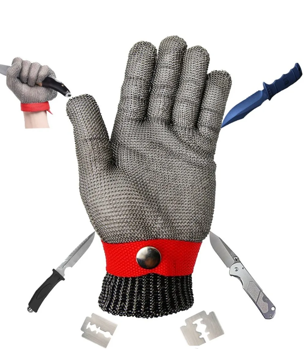 Фото Перчатки с защитой от царапин 10 шт./лот|gloves cut|safety glovesstainless steel wire - купить