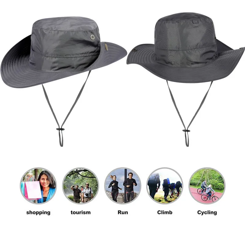 Fisherman Bucket Cap Wide Brim Adjustable Breathable Waterproof Sunshade Folding Sports Hat Outdoor Sportswear with Chin String
Fisherman Bucket Cap Wide Brim Adjustable Breathable Waterproof Sunshade Folding Sports Hat Outdoor Sportswear with Chin String