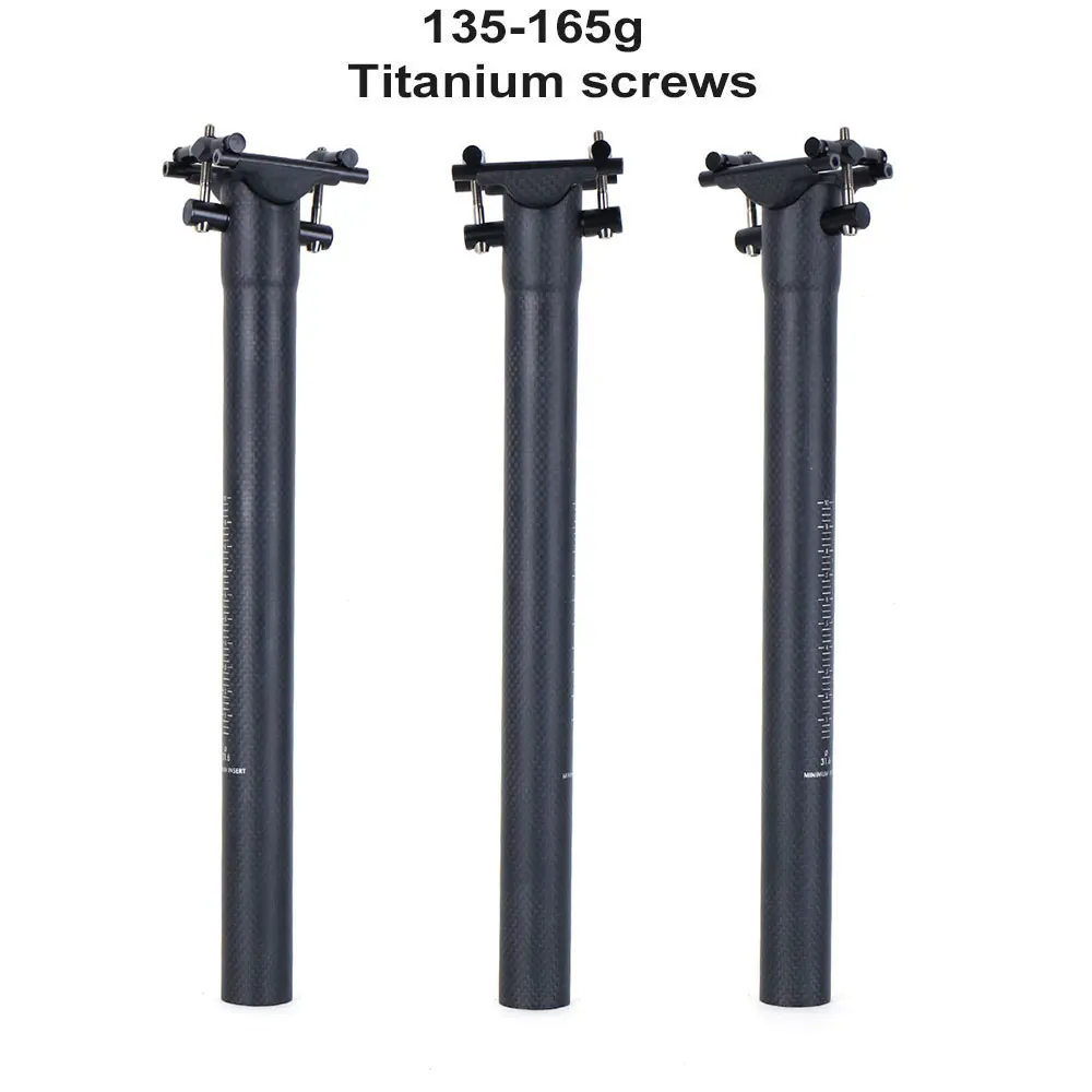 ELTIAONE carbon fiber Seat post Road/MTB Bike Seatpost 27.2/30.8/31.6*350/400mm Titanium screws carbon Seat tube
ELTIAONE carbon fiber Seat post Road/MTB Bike Seatpost 27.2/30.8/31.6*350/400mm Titanium screws carbon Seat tube