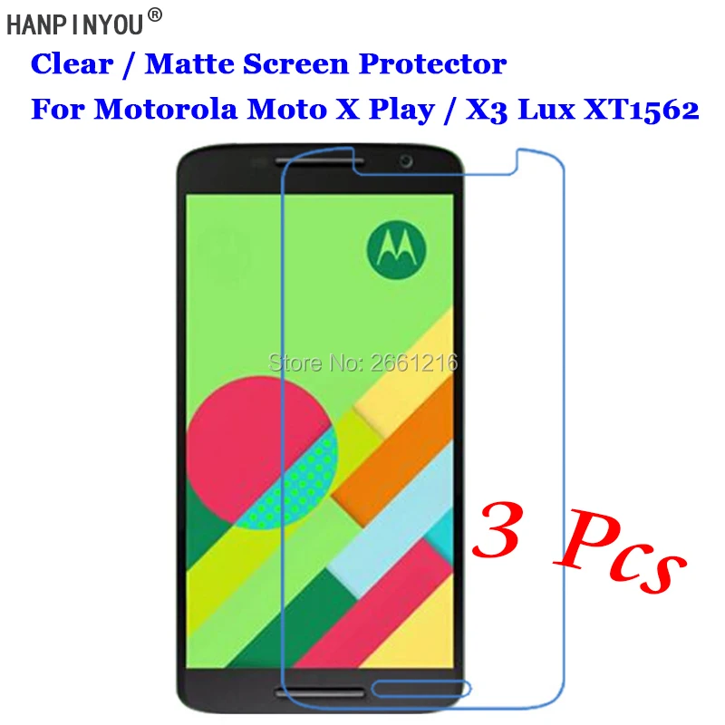 3 Pcs/Lot For Motorola Moto X Play XT1562 XT1563 HD Clear / Anti-Glare Matte Front Screen Protector Touch Film Protection Skin
3 Pcs/Lot For Motorola Moto X Play XT1562 XT1563 HD Clear / Anti-Glare Matte Front Screen Protector Touch Film Protection Skin