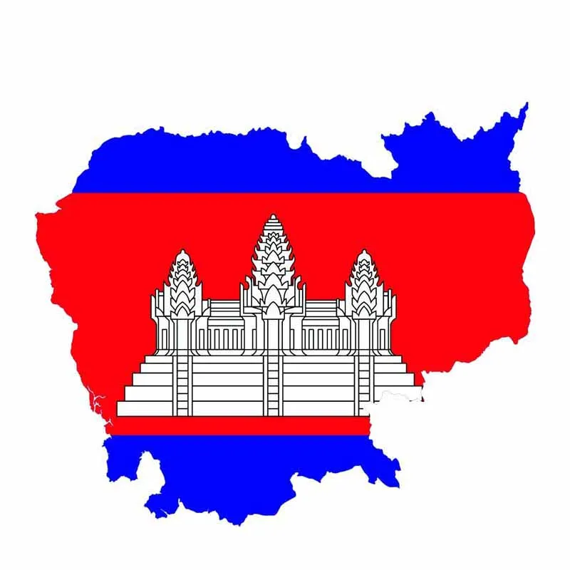 YJZT 16CM*13.5CM Funny Cambodia Map Decal Flag Reflective Car Sticker Car Styling 6-0922
YJZT 16CM*13.5CM Funny Cambodia Map Decal Flag Reflective Car Sticker Car Styling 6-0922
