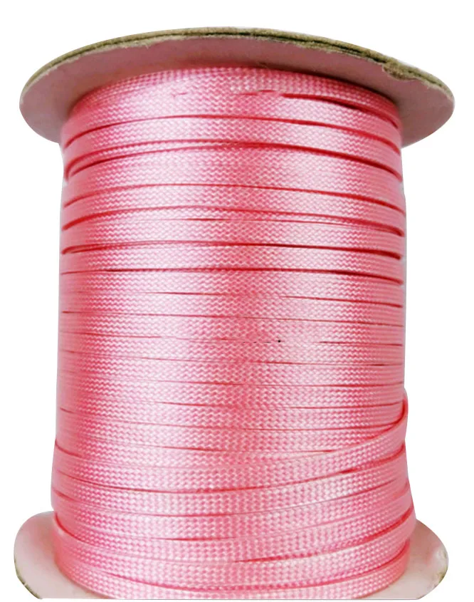 4 мм розовый плоский корейский полиэфирный вощеный шнур Вощеная Веревка нить + 100