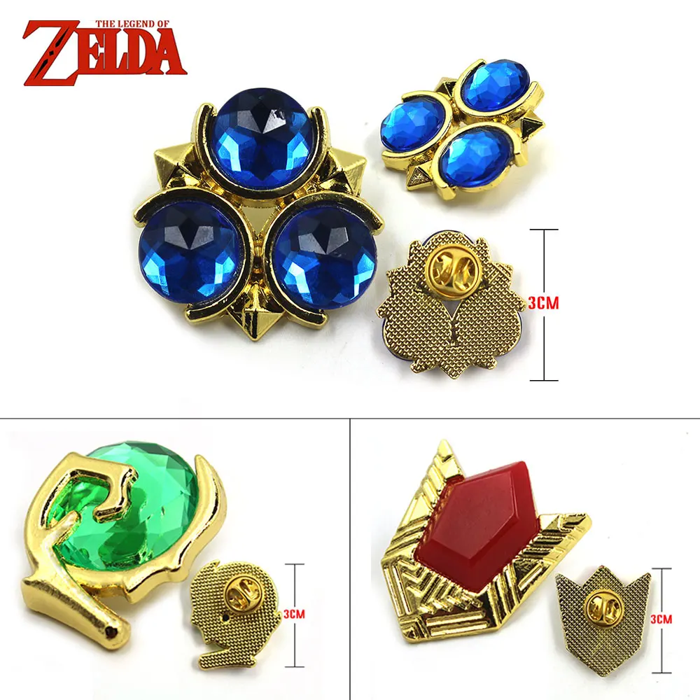 OHCOMCIS легенда о Зельде ссылка Zelda духовные камни Металлический Нагрудный Знак