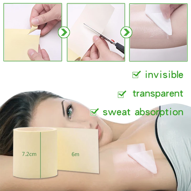 1 Roll/6m Summer Invisible Absorbent Armpit Underarm Sweat Pad Natural Deodorants Stickers Ultra-thin Breathable Antiperspirant
1 Roll/6m Summer Invisible Absorbent Armpit Underarm Sweat Pad Natural Deodorants Stickers Ultra-thin Breathable Antiperspirant