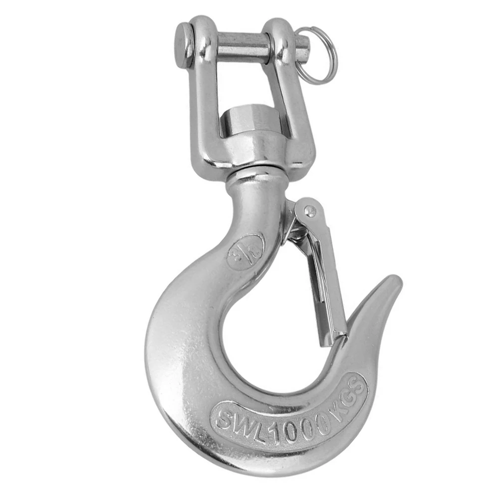 1Pcs Silver 304 Stainless Steel Trigger Clevis Swivel-Eye Lifting Snap Tone Hook with 1000KG Working Load Limit
1Pcs Silver 304 Stainless Steel Trigger Clevis Swivel-Eye Lifting Snap Tone Hook with 1000KG Working Load Limit