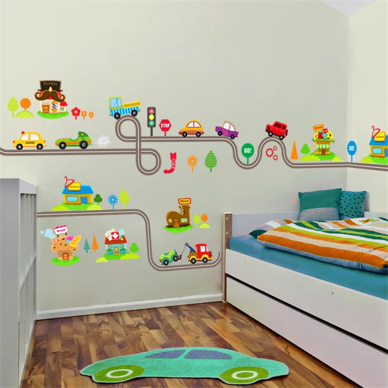 cartoon car highway track wall stickers for kids rooms children bedroom decor pvc wall decals art diy mural boy's gift sticker
cartoon car highway track wall stickers for kids rooms children bedroom decor pvc wall decals art diy mural boy's gift sticker