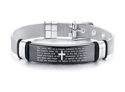 Black Bending Titanium Steel Bracelet Spanish English Christian Scripture Bracelet HCB-520
Black Bending Titanium Steel Bracelet Spanish English Christian Scripture Bracelet HCB-520