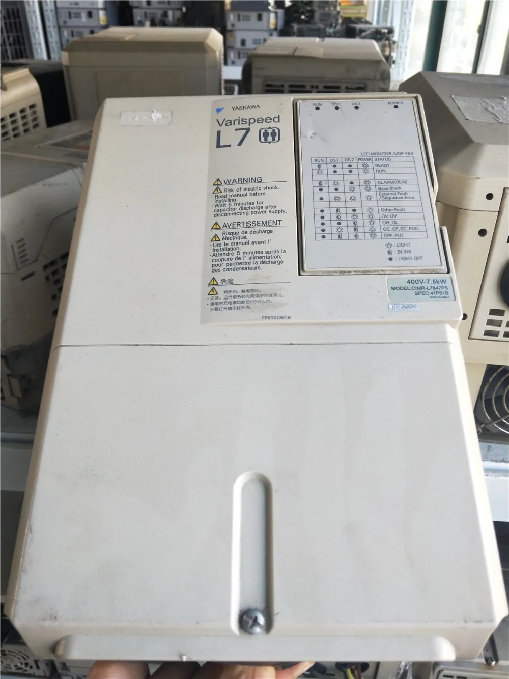 CIMR-L7B47P5 inverter Good appearance , 90% new ,90 days warranty , in stock free shipping
CIMR-L7B47P5 inverter Good appearance , 90% new ,90 days warranty , in stock free shipping