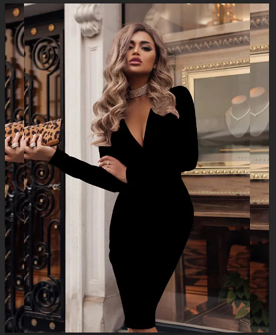 sexy dress plus size long sleeve dresses elegant christmas woman party night vintage knee-length v-neck women clothes 2018 xl
sexy dress plus size long sleeve dresses elegant christmas woman party night vintage knee-length v-neck women clothes 2018 xl