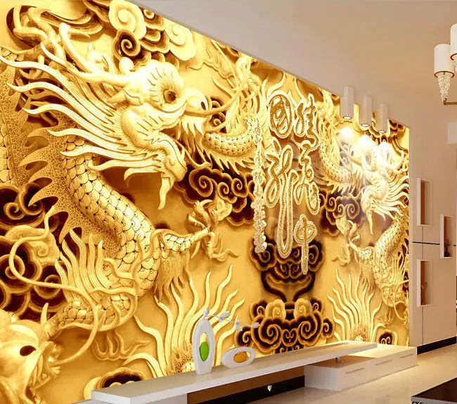 3D Woodcut Wallpaper Golden Double Dragon Photo Wallpaper Large Wall Mural Art Room decor Bedroom Living Room Home Free Shipping
3D Woodcut Wallpaper Golden Double Dragon Photo Wallpaper Large Wall Mural Art Room decor Bedroom Living Room Home Free Shipping