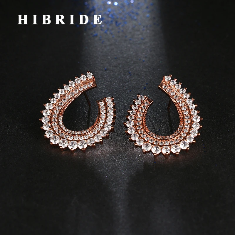 HIBRIDE Brazil Style Rhoinestone Push Back Stud Earrings Women Jewelry Rose Gold Color Bridal Earring Brincos E-404
HIBRIDE Brazil Style Rhoinestone Push Back Stud Earrings Women Jewelry Rose Gold Color Bridal Earring Brincos E-404