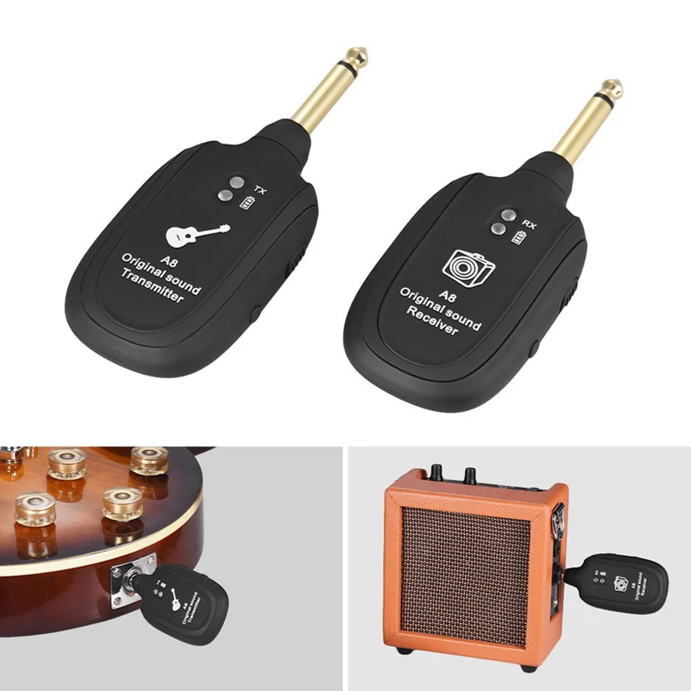 Hot UHF Wireless Guitar Transmitter Receiver System Rechargeable Battery 50M Transmission Range DO2
Hot UHF Wireless Guitar Transmitter Receiver System Rechargeable Battery 50M Transmission Range DO2