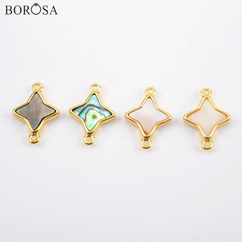 BOROSA, 10 шт., модная позолоченная звезда, натуральная белая оболочка, искусственная оболочка, двойные подвески для ожерелья DIY WX1173
BOROSA, 10 шт., модная позолоченная звезда, натуральная белая оболочка, искусственная оболочка, двойные подвески для ожерелья DIY WX1173