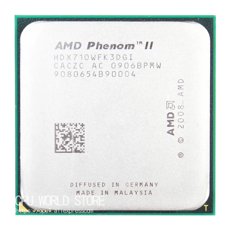 for AMD Phenom II X3 710 Triple-Core CPU Processor 2.6Ghz/ 6M /95W / 2000GHz Socket am3 am2+ 938 pin
for AMD Phenom II X3 710 Triple-Core CPU Processor 2.6Ghz/ 6M /95W / 2000GHz Socket am3 am2+ 938 pin