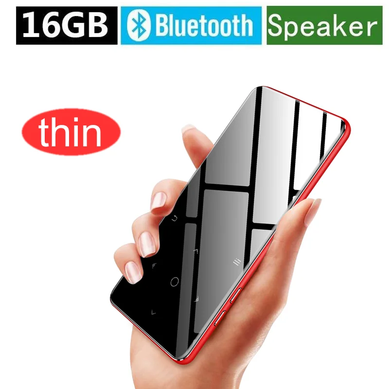 Mp3 плеер IQQ Bluetooth 4 1 с сенсорным экраном встроенный 16 ГБ и динамик FM радио