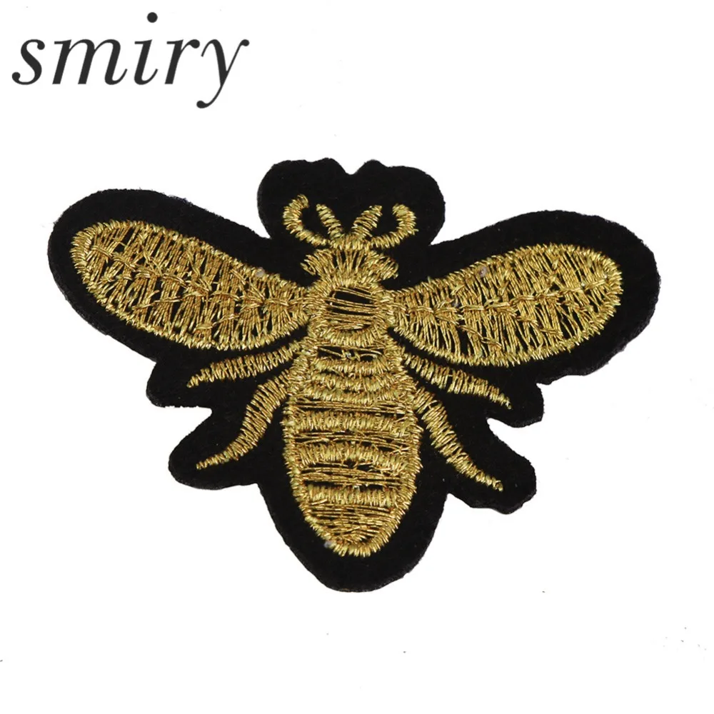 Smiry 1 шт. 5 4*4 3 см нашивки для шитья одежды сделай сам золотые пчелы вышитые