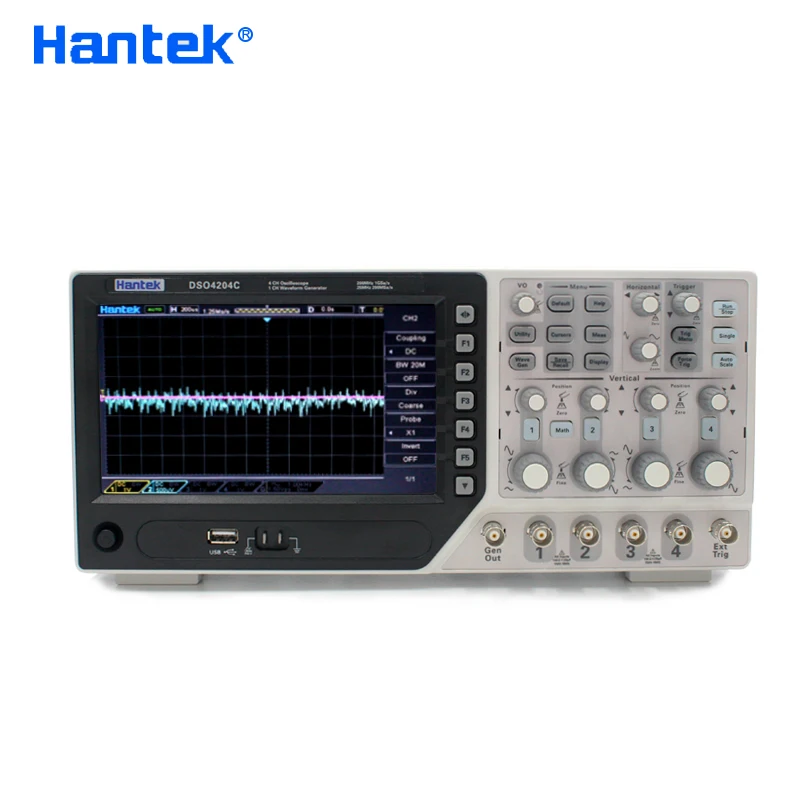 Цифровой осциллограф Hantek DSO4204C 200 МГц 4 канала портативный USB автомобильный + EXT DVM
