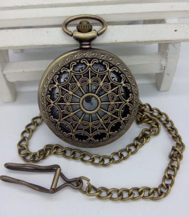 Высокое качество Ретро стиль Бронзовый стимпанк кварцевые ковбойские часы с цепочкой карманные часы паутина полые
Высокое качество Ретро стиль Бронзовый стимпанк кварцевые ковбойские часы с цепочкой карманные часы паутина полые