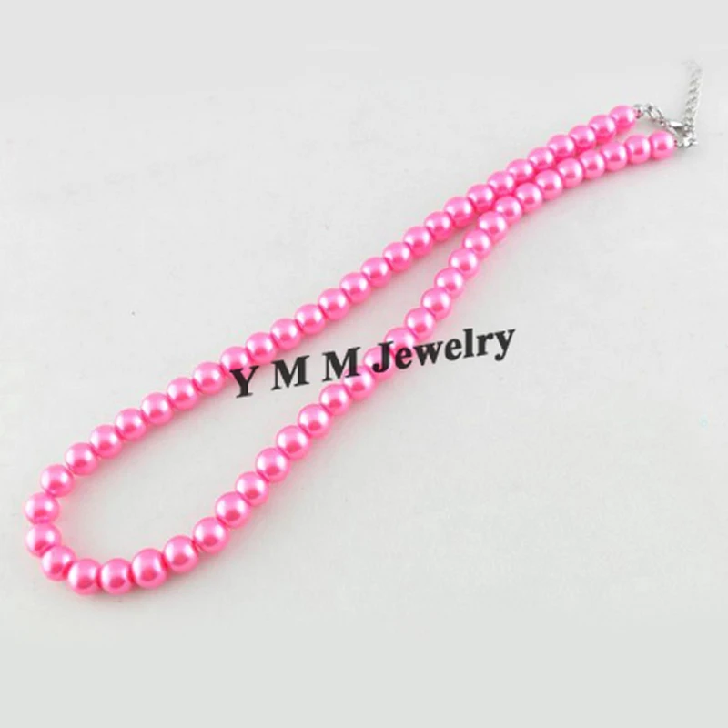 8mm Rose Pink Imitation Pearl Necklace, 17" Imitation Pearl Choker 24pcs/lot Free Shipping
8mm Rose Pink Imitation Pearl Necklace, 17" Imitation Pearl Choker 24pcs/lot Free Shipping