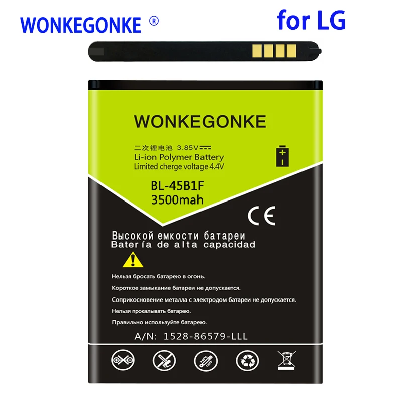 WONKEGONKE 3500 мАч BL-45B1F батарея для LG V10 H961N F600 H900 H901 VS990 H968 Замена батареи для мобильного телефона Bateria
WONKEGONKE 3500 мАч BL-45B1F батарея для LG V10 H961N F600 H900 H901 VS990 H968 Замена батареи для мобильного телефона Bateria