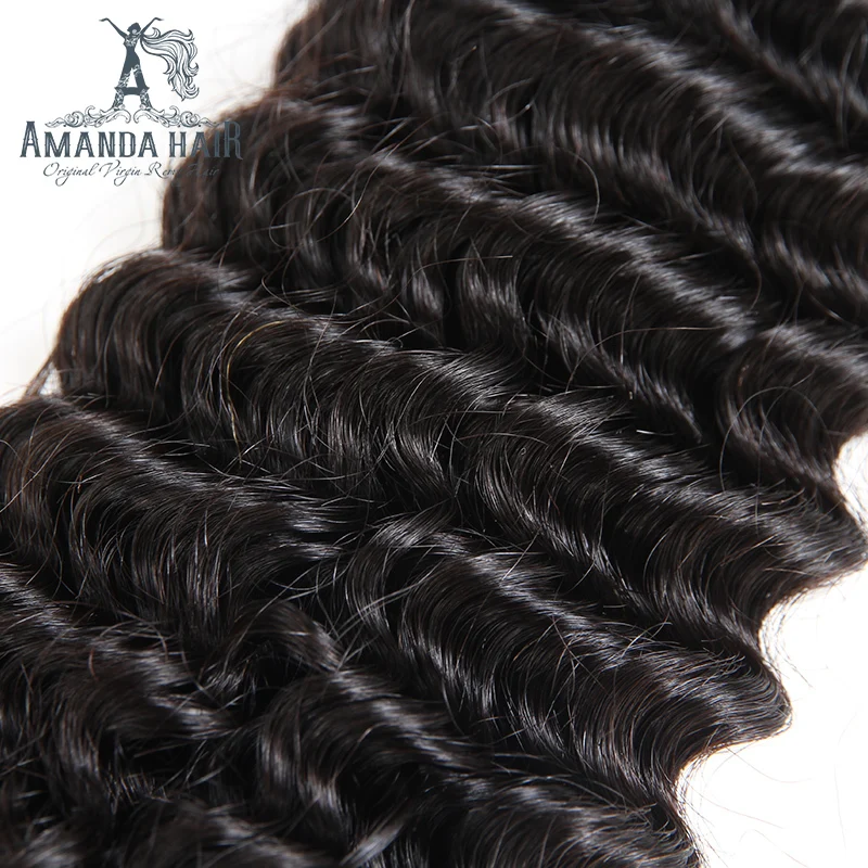 Amanda Peruvian Kinky Curly Virgin Human Hair 4 Bundles Natural Color For Salon Longest PCT 15% Extension | Шиньоны и парики