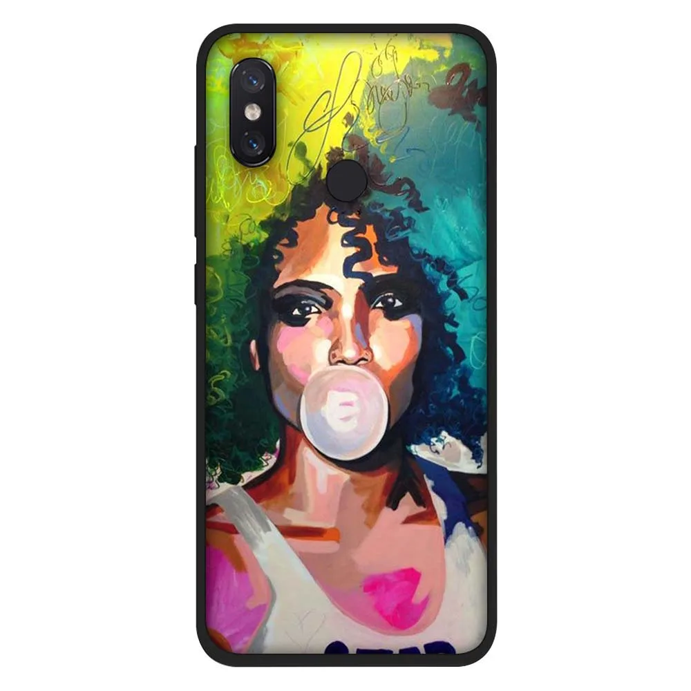 WEBBEDEPP Anette Tjaerby Gal афро волосы поп-арт ТПУ чехол для Xiaomi Mi 8 A2 Lite A1 9 SE Mix 2s Max 3 POCOPHONE F1 |